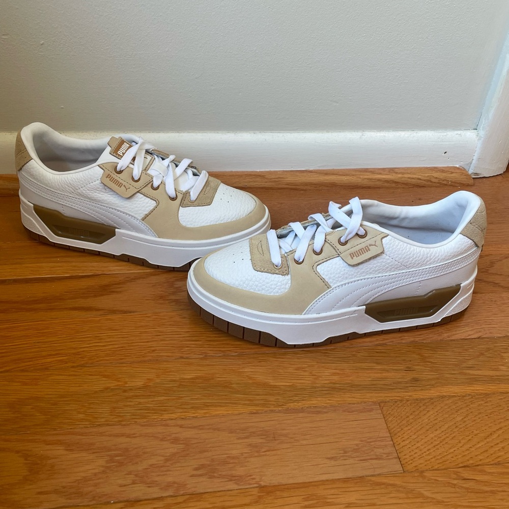 PUMA Womens Cali Dream Brushed Tan Lace Up Sneakers Shoes Casual